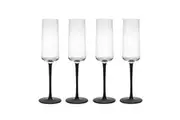 4pc Mikasa Palermo Crystal Champagne Flute Tableware Dining Set, 250ml