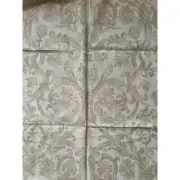 Schumacher "Antique Damask" screen print fabric vintage swatch 2 yards and 25”