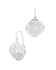 Bloomingdale's Fine Collection Lacy Filigree Drop Earrings in Sterling Silver
