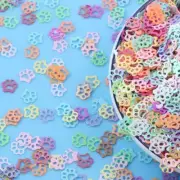 Cat Paw Shape Multicolor Sequins - Crafting Nail Art Confetti Paillettes 10gram