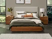 Lennox Bed Frame with 4 Drawer Storage Base - Super King / Light Ash