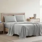 Ardor Boudoir Polyester Waterproof Bed Sheet with Pillowcase Bedding Set Silver