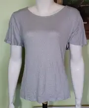 NEW Oasis Sparkle Cutout Back Top, Grey UK L