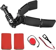 Helmet Strap Mount - Chin Mount Kit for Biker Camera Setup | Flexible Action Video Rig, Ski Vlog Support System, Slip Camcorder Grip, Adventure Touring Recording Accessory