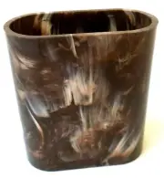 VINTAGE MCM CRISLOID MARBLED BAKELITE BACKGAMMON GAME SHAKER DICE CUP NOS!!!