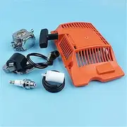 Recoil Starter Ignition Coil Carburetor Kit, for Husqvarna, 268 272 272XP Chainsaw Fuel Line Filter Spark Plug #503615571 Mower Carburetor Parts