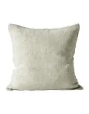 [Aura Home] Vintage Linen Fringe Cushion in Fennel