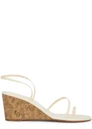 Ancient Greek Sandals Chora Leather Wedge Sandals - Off White - 8 8
