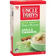 Uncle Tobys Oats Quick Sachets Apple & Cinnamon Porridge 350g