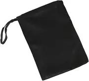 MAXFEEL 100% silk travel bags&gift bags with drawstring Jewelry pouch small silk gift bags solid dyed muticolor (Black)
