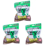 3PK Minecraft 2.5 In Mini Squishme S5 Squishy Sensory Toy Assorted Kids 3y+