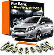 10Pcs Car Bulb Accessories LED Interior Light Kit, For Mercedes Benz V Class W447 V200 V220 V250 V300 2015 2016 2017 2018