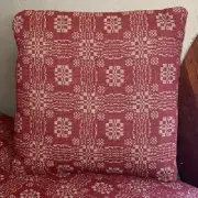 New Primitive Gettysburg RED LOVERS KNOT COVERLET PILLOW Accent 16"
