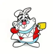 Alice in Wonderland - White Rabbit enamel pin 2 Australian stock Free AU Postage