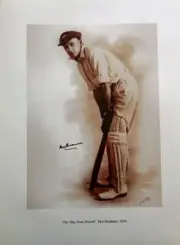 Sir Donald Bradman Large Signed Boy From Bowral Print