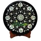 12" Marble Coffee Table Top Sea Shell Inlay HandMade Marquetry Art Home Interior