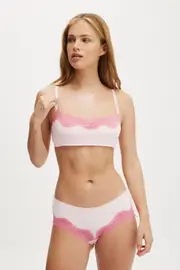 [Body] Body - Sabrina Lace Scoop Bralette - Blushing bride/radiant raspberry S BLUSHING BRIDE/RADIANT RASPBERRY