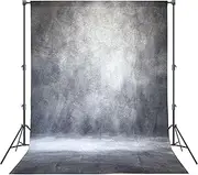 Haboke Abstract Professional Photography Backdrop for Portrait Photo Props Booth Background Photoshoot Studio with Ployester Fabric Roller Pocket on Top (8x10ft,Grey)