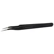 115mm Stainless Steel ESD Safe Bent to Point Tweezers Anti Static Electronics