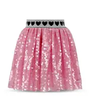 Lola + The Boys Girls' Bubble Gum Sequin Skirt - Little Kid, Big Kid