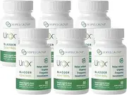 UROX Bladder Control, Safe and Effective Bladder Support Supplement for Men & Women, Helps Reduce Urinary Leakage, Frequency, Urgency, 60 Vegetarian Capsules (6 Pack)