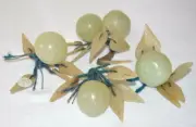 Vintage Chinese Carved Jade Semi Precious Stone Apple