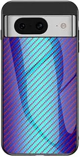 Compatible with Google Pixel 7 5G Case,Anti-Drop 2 in 1 (PC Glass Back Panel+TPU) Phone Case Cover Blue