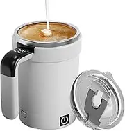 Automatic Self Stirring Mug | Stirrings Coffee Cup | Electric Magnetic Rechargeable with Temp Display Stirrer, Hot Beverage Mixer for Coffe, Protein Shakes, Matcha, and More