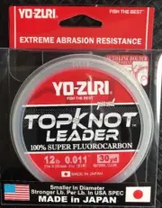 YO-ZURI TOPKNOT LEADER 12lb 30 Yds. 100% Super Fluorocarbon