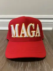 Official Trump MAGA Red Gold Make America Great Again Bold Hat Cap CaliFame