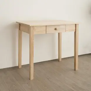 【麗得傢居】橡膠木2.7尺實木書桌 全實木書桌 簡易書桌(自行DIY組裝)