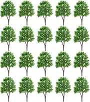 20Pcs 3x2 Inch Architecture Model Tree Lifelike DIY Friendly Sponge Miniature Trees for Train Layout Scenery Landscape