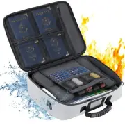Fireproof Document Box, Multi-Layer Fireproof Important Document Organizer wi...