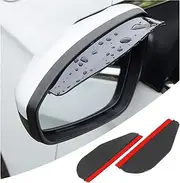 2Pcs Rear View Mirror Rain Visor Guard, Rain Shield Sun Visor Side Blocker Cover, Waterproof Smoke Guard Auto Eyebrow Cover, Car Side Mirror Accessories for SUV Vehicle and More (DM001/Black)