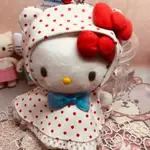 日本帶回來的HELLO KITTY晴天娃娃穿著紅色點點雨衣非常的可愛鑰匙圈吊飾