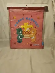 Care Bears Happy Harvest Drawstring Backpack Travel Bag Pink Plush Bag