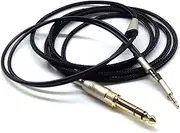 Replacement Audio Cable Compatible with Hifiman HE400S, HE-400I, HE-400i（Dual 2.5mm Connector Version）, HE560, HE-350, HE1000, HE1000 V2 Headphone 3.5mm / 6.35mm to Dual 2.5mm Jack Male Cord 1.5m