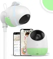Ellie Baby Monitor,Covered Face Alert,Auto Photo Capture,Cry Auto Soothing Lullaby,Two-Way Talk,Virtual Fence,2K Ultra HD,Infrared Night Vision