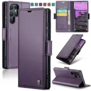 For Samsung S25 S24 S23 S22 S21 S20 Ultra Note20 Leather Wallet Case Flip Cover