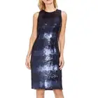 VINCE CAMUTO NEW Women's Navy Ombre Sequined Cocktail Sheath Dress 14 TEDO