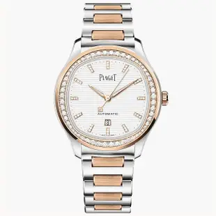 預購 伯爵錶 Piaget Polo系列 Piaget Polo Date腕錶 36mm G0A48026 機械錶 18K玫瑰金 白色面盤 鑽石 女錶