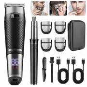Hair Clipper Professional Beard Trimmerfor Men,Finishing Trimmer,Nose and Ear Trimmer Electric Shaver Precision Trimmer 4 Guide Combs 2 Speed Settings