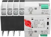 Automatic Transfer Switch, 4P 3-Phase 4-Wire, 400V 100A, Dual Power Electrical Selector Switch, Din Rail Mounted, Uninterruptible Power Control (32A)
