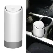 Compact Car Trash Can Multifunctional Automotive Waste Bin (White)