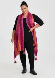 [Taking Shape] Taking Shape Bright Textured Vest in Multi - Women's Accessories Multi