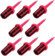 TOGEVAL 8Pcs Unbreakable Golf Tees with Brush Surface Durable Plastic Golf Spikes for Clean Play Multifunctional Golf Training Accessories for Enhanced Convenience The Course