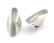 Long Domed Adjustable Ring Antique silver plated brass (16.5mm 6US size ) 4193