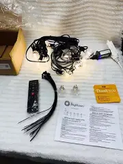 Brightown Clear G40 LED Globe String Light Set with Remote Control / black wire