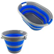 Adventure Kings Collapsible Laundry Basket + Collapsible 10L Bucket Compact