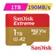 SanDisk Extreme microSDXC 1TB 記憶卡(V30/U3/C10/A2/UHS-I/190MB)